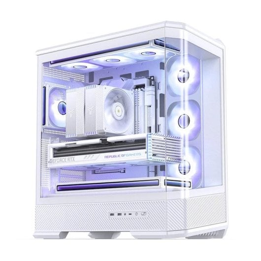 Caja PC Jonsbo D400 Blanca Acuario Cristal Templado ATX/Micro-ATX/Mini-ITX