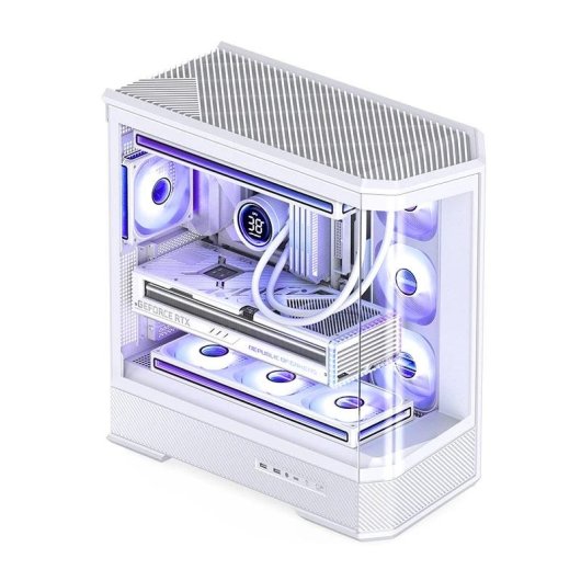 Caja PC Jonsbo D400 Blanca Acuario Cristal Templado ATX/Micro-ATX/Mini-ITX