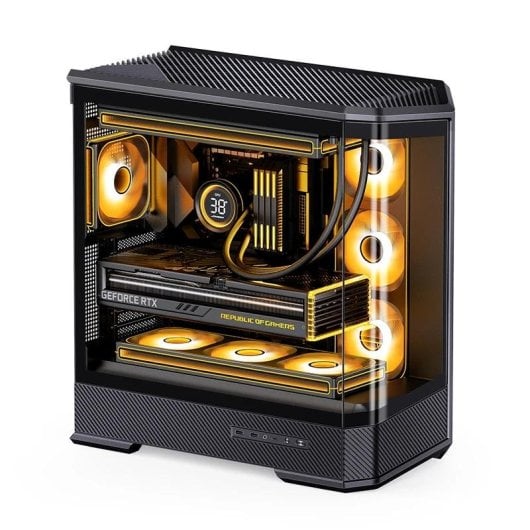 Caja PC Jonsbo D400 Negra Acuario Cristal Templado ATX/Micro-ATX/Mini-ITX Gaming