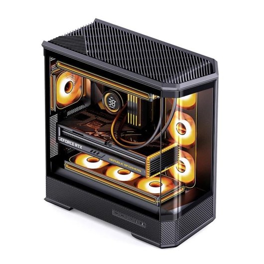 Caja PC Jonsbo D400 Negra Acuario Cristal Templado ATX/Micro-ATX/Mini-ITX Gaming