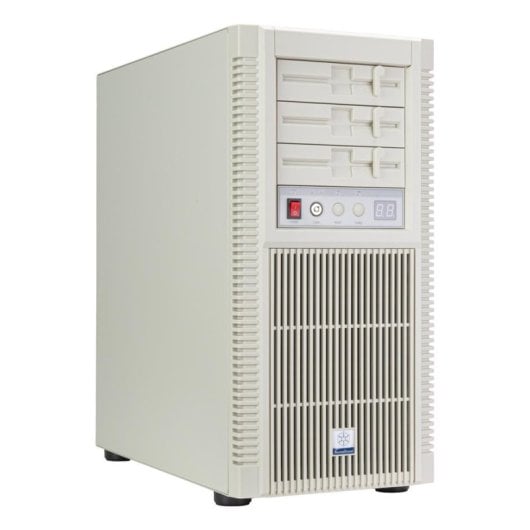 Boîtier SilverStone FLP02 Tour ATX rétro beige acier USB-C