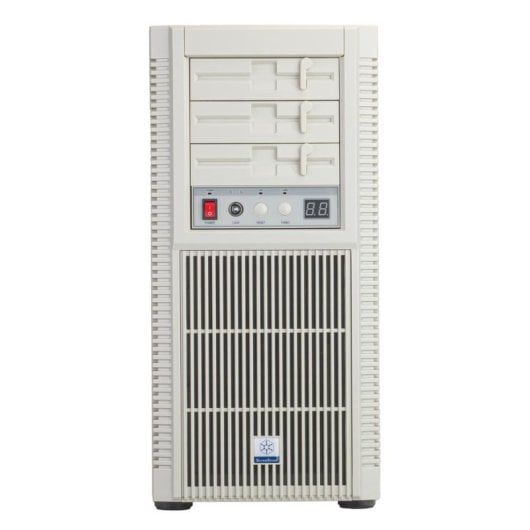 Boîtier SilverStone FLP02 Tour ATX rétro beige acier USB-C