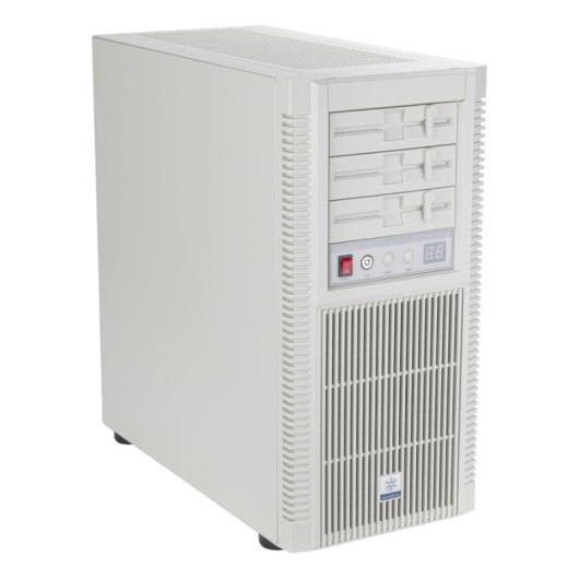 Boîtier SilverStone FLP02 Tour ATX rétro beige acier USB-C