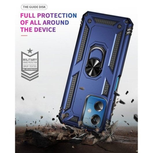 Funda para móvil Max Power Digital Magnética Anillo 360 Silicona Policarbonato Negra para Xiaomi Redmi Note 12 5G