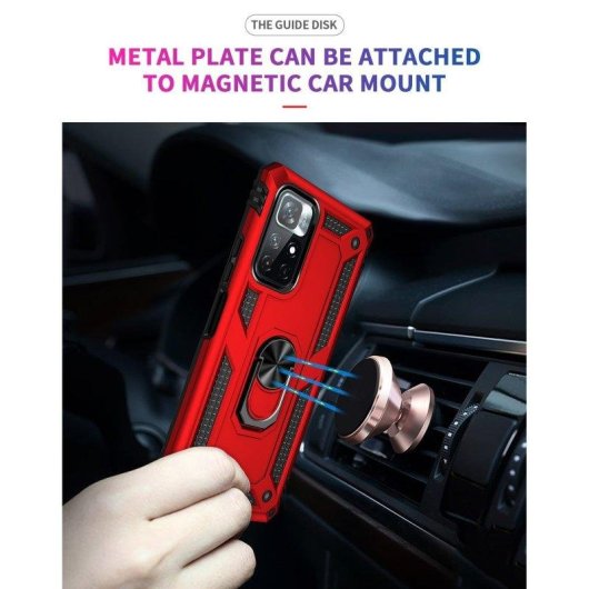 Funda per smartphone Max Power Digital Anello Magnetico Silicone Policarbonato Nero per Redmi Note 11/11S