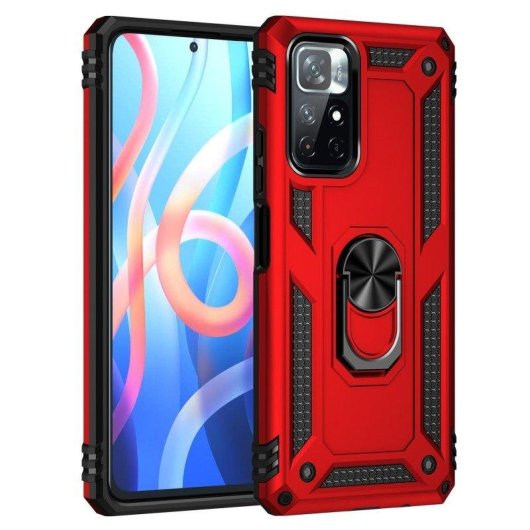 Funda per smartphone Max Power Digital Anello Magnetico Silicone Policarbonato Nero per Redmi Note 11/11S