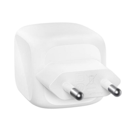 Cargador Belkin WCH019KQ1MWH-B6 GaN 50 W Blanco 2x USB-C con cable 1 m