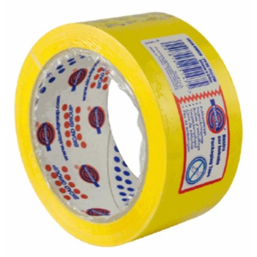 Cinta adhesiva Eurocel PP36NN amarilla polipropileno 66 m x 50 mm interior