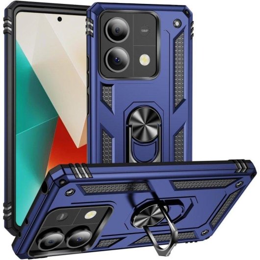Funda para móvil Max Power Digital Anillo Giratorio Silicona Policarbonato Negro Antideslizante para Xiaomi Redmi Note 1