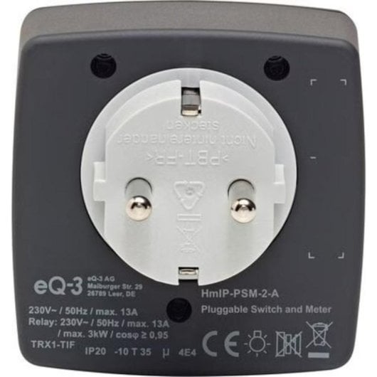 Presa intelligente Homematic IP 161599A0 Controllo vocale e Statistiche di consumo