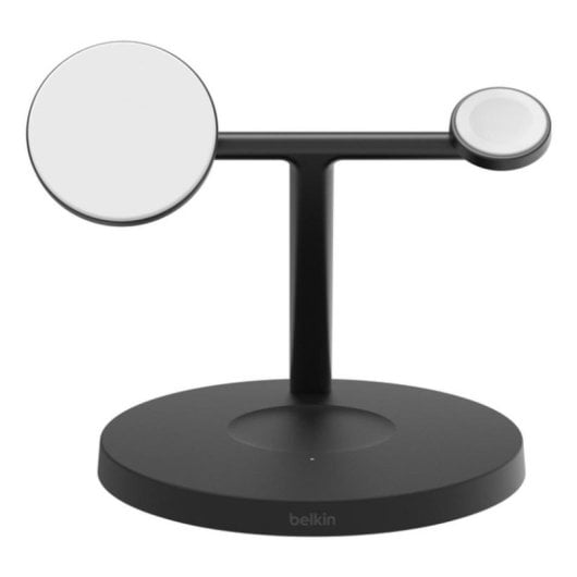 Cargador Belkin BoostCharge Pro Qi2 3 en 1 carga rápida MagSafe 15W negro