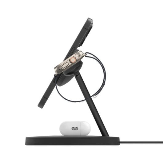 Cargador Belkin BoostCharge Pro Qi2 3 en 1 carga rápida MagSafe 15W negro