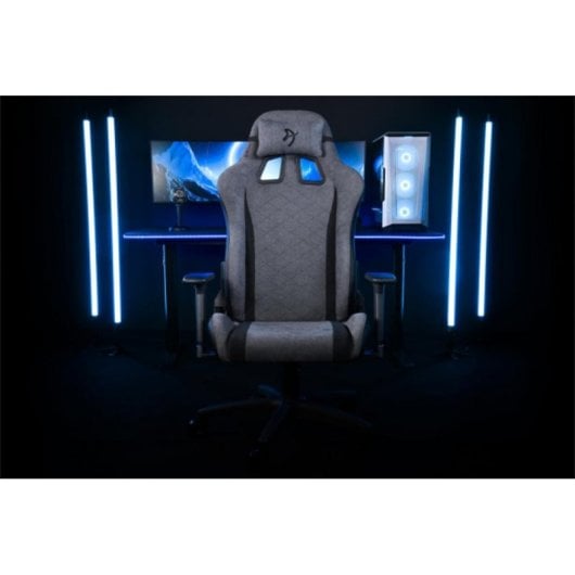 Sedia gaming Arozzi Avanti Ash Soft Fabric schienale reclinabile 120 kg grigia
