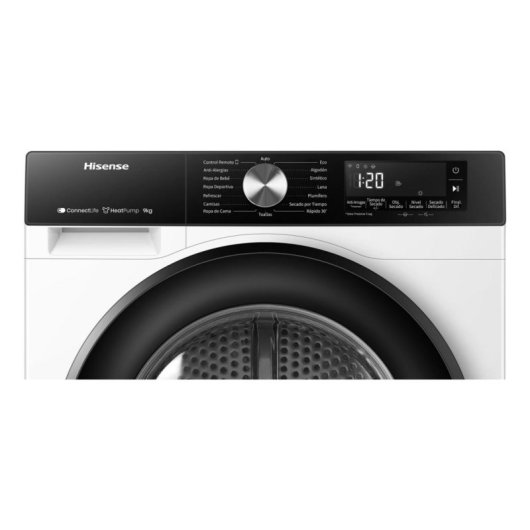 Secadora de condensación Hisense DH3S902BWCC 9 kg Clase C bomba de calor WiFi