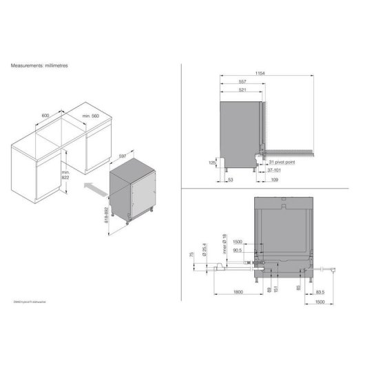 Lave-vaisselle Asko DFI8447D 14 couverts Classe A Turbo Drying AquaSafe