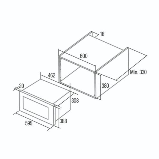 Microondas CATA MC 20 M BK 20 Litros 700W Grill Integrado Descongela