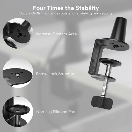 Supporto microfono Maono BA92 braccio regolabile da scrivania 3/8 5/8 pollici nero