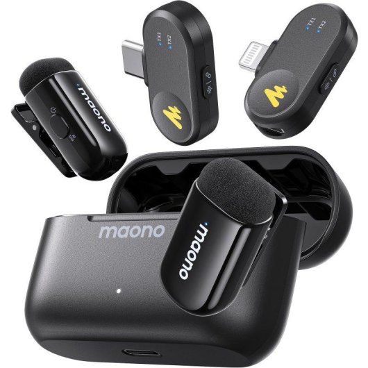 Microfono Maono WM622 PBC2 wireless sistema con riduzione del rumore 100m