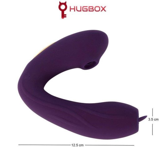 Vibrator Hugbox Clitoral G-Punkt Fernbedienung Heizfunktion 20 Programme Lila