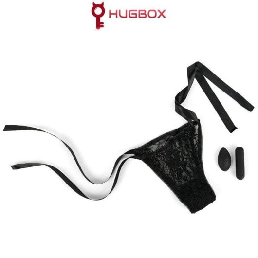 Vibro-Ei Hugbox Schwarz 10 Modi Fernbedienung Wasserdicht Silikon