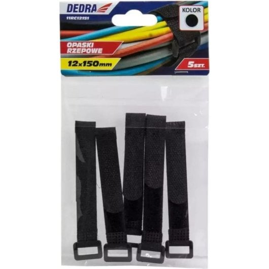 Kabelbinder Dedra 11RC16211 Velcro schwarz 210 mm x 16 mm 5er-Pack