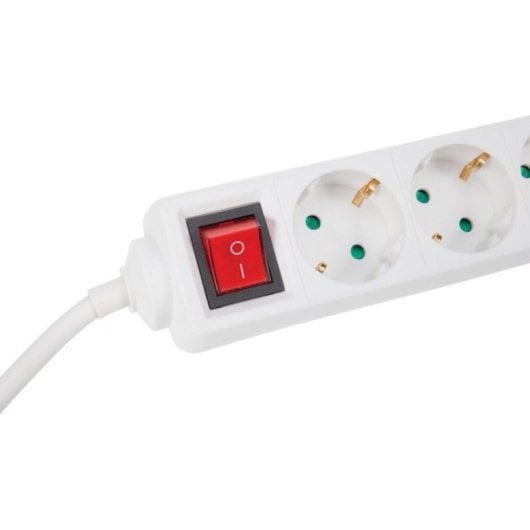 Steckdosenleiste Perel EB3S-3-G 3 Steckplätze mit Schalter Kindersicherung 3 m