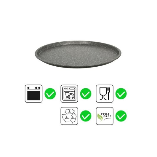 Pizzablech Aeternum AP000052 33 cm Antihaftbeschichtung Karbonstahl Grau