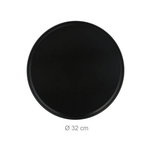 Plaque à pizza Relaxdays 10049625 inox antiadhésive 33x33 cm noire