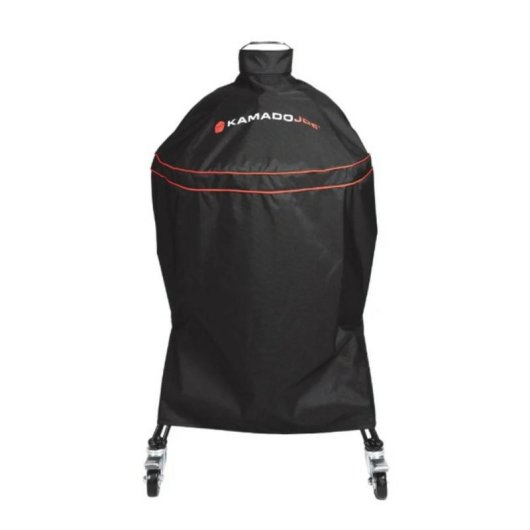 Housse protectrice Kamado Joe Big Joe polyester imperméable noir et rouge