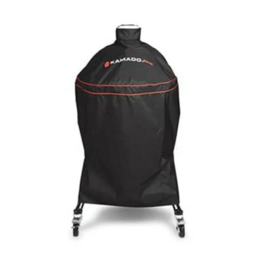 Housse protectrice Kamado Joe Big Joe polyester imperméable noir et rouge