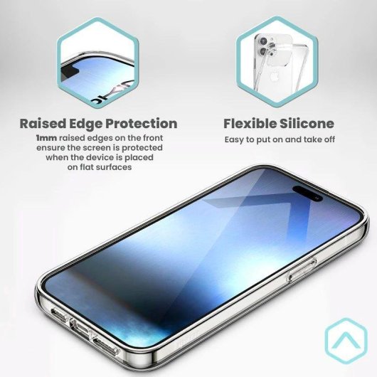 Funda para móvil Max Power Digital Transparente Antigolpes Silicona Ultrafina para iPhone 17 Pro Max