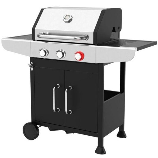 Barbacoa de gas ProfiCook PC-GG 1310 3 quemadores 11 kW gusseisen acero inoxidable