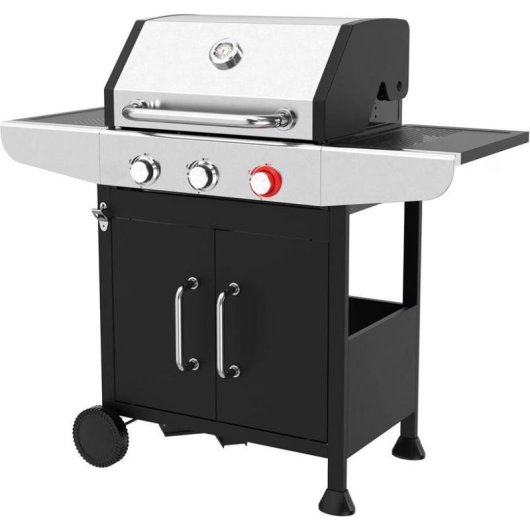Barbacoa de gas ProfiCook PC-GG 1310 3 quemadores 11 kW gusseisen acero inoxidable