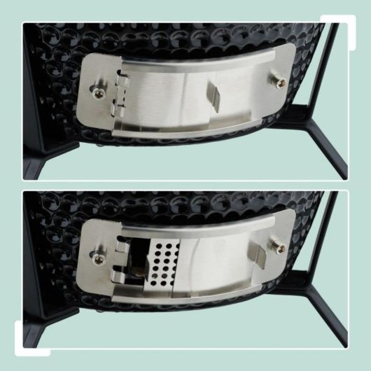 Barbacoa Kamado Relaxdays 4052025866976 cerámica 26 cm termómetro negra