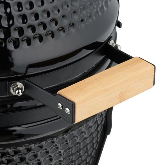Barbacoa Kamado Relaxdays 4052025866976 cerámica 26 cm termómetro negra
