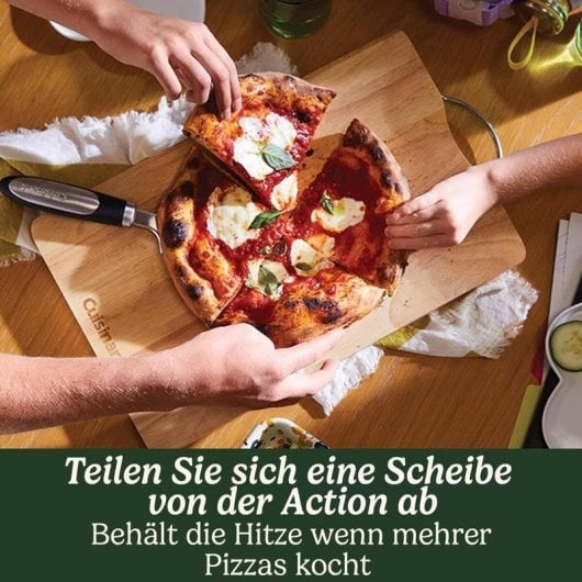 Four à pizza Cuisinart CPZ120E inox 400°C minuterie digitale fenêtre
