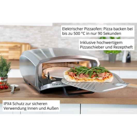 Four à pizza Unold Enzo 68916 acier inoxydable digital 500 °C