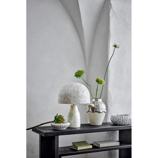 Lâmpada de mesa Bloomingville Adria capiz natural bambu ferro E27