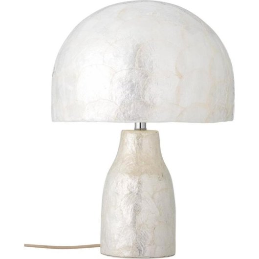 Lâmpada de mesa Bloomingville Adria capiz natural bambu ferro E27