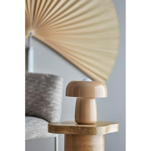 Lâmpada de Mesa Bloomingville Ylva ferro bege design moderno cabo 1,5 m