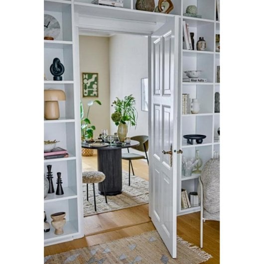 Lâmpada de Mesa Bloomingville Ylva ferro bege design moderno cabo 1,5 m