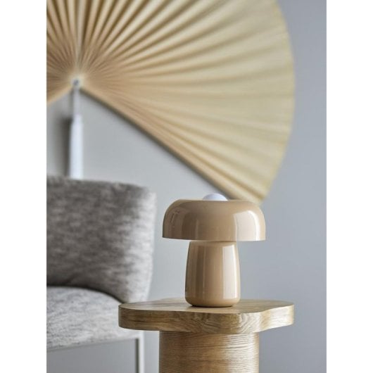 Lâmpada de Mesa Bloomingville Ylva ferro bege design moderno cabo 1,5 m