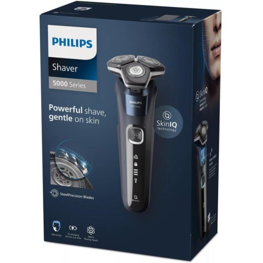 Elektrorasierer Philips Shaver Series 5000 S5885/50 Kabellos 60min Nass- und Trockenrasur 3 Scherköpfe Schnellladung