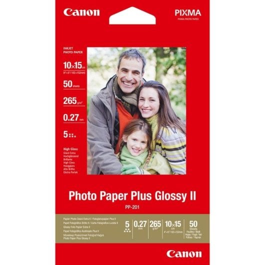Papier photo Canon PP-201 10x15 cm haute brillance 260 g/m² 50 feuilles