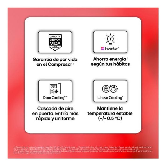 Frigorífico Combi LG GBBSJ20DSWE No Frost 203cm 375L D Blanco WiFi IA