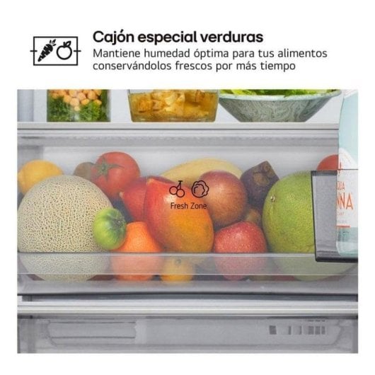 Frigorífico Combi LG GBBSJ20DSWE No Frost 203cm 375L D Blanco WiFi IA