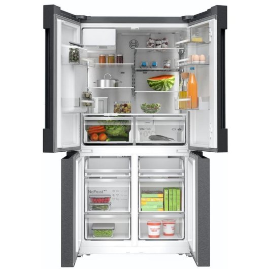 Frigorífico Americano Bosch KFI96AXEA No Frost 183cm 574L E Preto Inox WiFi