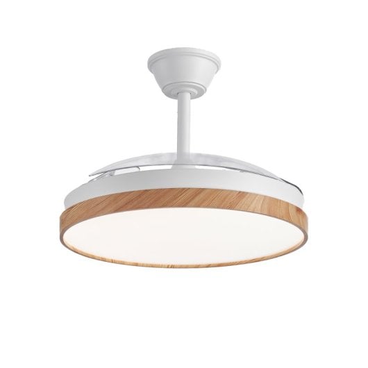 Ventilador de techo YOEVU EOS Nature LED DC 6 velocidades aspas retráctiles