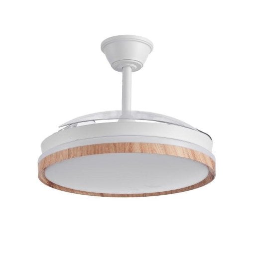 Ventilador de techo YOEVU EOS Nature LED DC 6 velocidades aspas retráctiles