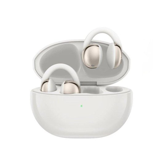 Écouteurs TCL Crystal Clip sans fil Bluetooth Open-ear, réduction de bruit, IPX4, blanc
